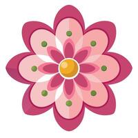 Minimal Essence Floating Dot Petal Flower and Flower Concept vector