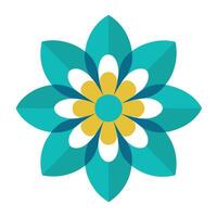 Simple Floating Dot Petal Flower with Minimal Essence and Flower Concept vector