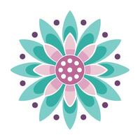 Minimal Form Floating Dot Petal Flower and Flower Concept vector
