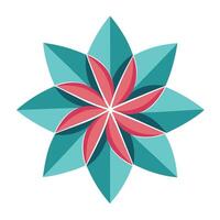 Airy Aesthetic Floating Triangle Petal Blossom and Flower Concept vector