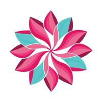 Modern Floating Petal Flower with Open Space and Flower Concept vector