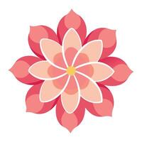 Elegant Floating Line Flower with Disconnected Petals and Flower Concept vector