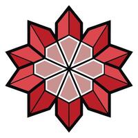 Elegant Geometric Box Petal Flower with Structured Elegance and Flower Concept vector