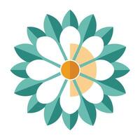 Elegant Geometric Daisy with Clean Shapes and Stylized Design and Flower Concept vector