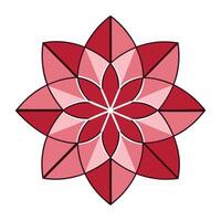 Modern Geometric Petal Cluster with Symmetry and Flower Concept vector