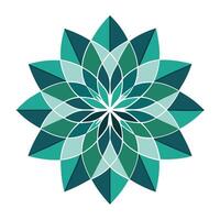 Creative Geometric Triangle Petal Flower with Sharp Symmetry and Flower Concept vector
