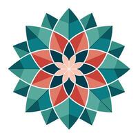 Elegant Geometric Petal Cluster with Symmetry and Flower Concept vector