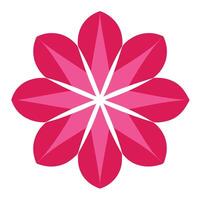 Creative Half Circle Petal Blossom with Bold Simplicity and Flower Concept vector