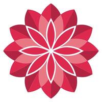 Elegant Half Circle Petal Blossom with Bold Simplicity and Flower Concept vector