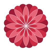 Modern Half Circle Petal Blossom with Bold Simplicity and Flower Concept vector