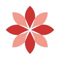 Elegant Negative Space Design Half Open Petal Flower and Flower Concept vector