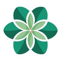 Creative Negative Space Design Half Open Petal Flower and Flower Concept vector