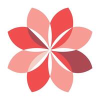 Modern Negative Space Design Half Open Petal Flower and Flower Concept vector