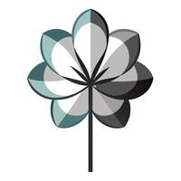 Dimensional Depth Half Shadow Blossom and Flower Concept vector
