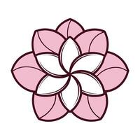 Creative Negative Space Play Half Outlined Blossom and Flower Concept vector