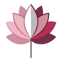 Modern Dimensional Depth Half Shadow Blossom and Flower Concept vector
