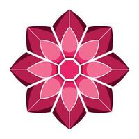 Modern Sharp Precision Hexagonal Petal Flower and Flower Concept vector