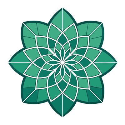 Modern Abstract Geometry Hexagonal Grid Petal Flower and Flower Concept