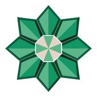 Elegant Sharp Precision Hexagonal Petal Flower and Flower Concept vector