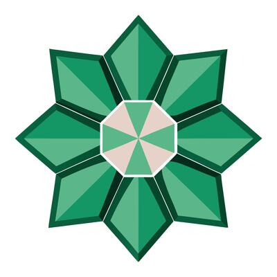 Elegant Sharp Precision Hexagonal Petal Flower and Flower Concept