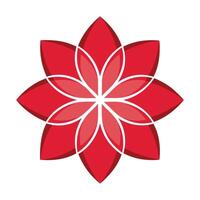 Elegant Abstract Symmetry Intersecting Line Petal Blossom and Flower Concept vector
