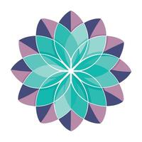 Modern Abstract Symmetry Intersecting Line Petal Blossom and Flower Concept vector