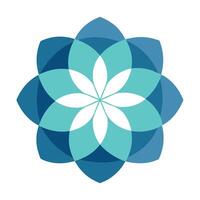 Modern Clean Overlap Layered Semi Circles Flower and Flower Concept vector