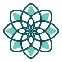 Modern Elegant Overlaps Interwoven Petal Blossom and Flower Concept vector