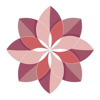 Elegant Clean Overlap Layered Semi Circles Flower and Flower Concept vector