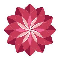 Clean Overlap Layered Semi Circles Flower and Flower Concept vector