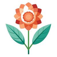 Modern Conceptual Leaf Only Flower with Symbolic Form and Flower Concept vector