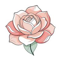 Sketch Like Simplicity Light Stroke Petal Flower and Flower Concept vector
