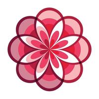 Continuous Flow Looping Petals Flower and Flower Concept vector