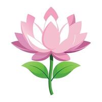 Serene Lotus Lotus Flower with Floating Leaves and Flower Concept vector