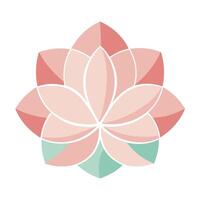 Modern Thin Borders Minimal Hollow Petal Flower and Flower Concept vector