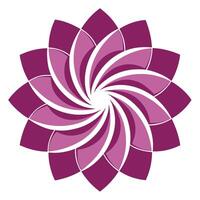 Continuous Motion Minimalist Spiral Petal Blossom and Flower Concept vector