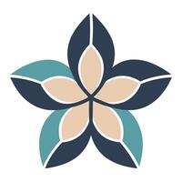 Modern Hidden Depth Negative Space Arc Petal Flower and Flower Concept vector
