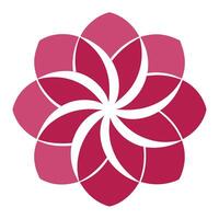 Elegant Hidden Depth Negative Space Arc Petal Flower and Flower Concept vector