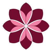Creative Hidden Depth Negative Space Arc Petal Flower and Flower Concept vector
