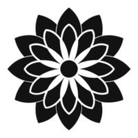 Elegant Hollow Design Negative Space Cutout Flower and Flower Concept vector