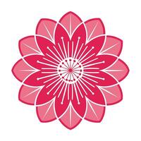 Modern Layered Precision Offset Line Petal Blossom and Flower Concept vector