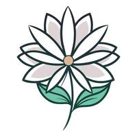 Disjointed Harmony Offset Line Blossom and Flower Concept vector