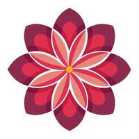 Layered Precision Offset Line Petal Blossom and Flower Concept vector