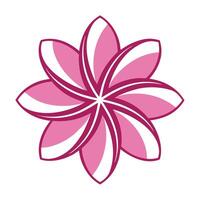 Playful Imperfection Offset Line Petal Flower and Flower Concept vector