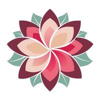 Elegant Negative Space Design Open Petal Flower and Flower Concept vector