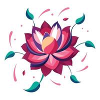 Dynamic Motion Orbiting Petal Flower and Flower Concept vector