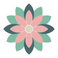 Creative Minimalist Oval Petal Flower with Balanced Form and Flower Concept vector