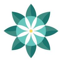 Elegant Minimalist Oval Petal Flower with Balanced Form and Flower Concept vector