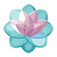Layered Overlapping Transparent Petal Flower and Flower Concept vector