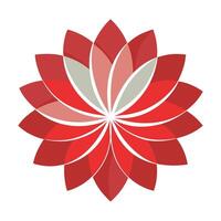 Structured Simplicity Parallel Line Petal Blossom and Flower Concept vector